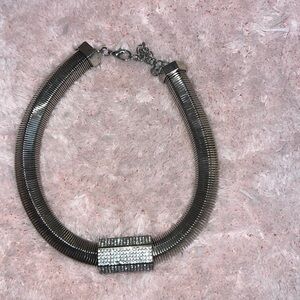 Silver chunk necklace